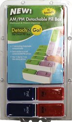 Detach N Go AM/PM Detachable Pill Box 1 ea SMALL, NOT Jumbo