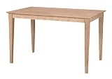 International Concepts T-3048S Farmhouse Table, Unfinished
