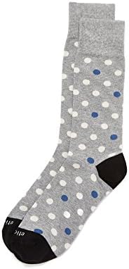 Etiquette Men's Mix Polka Dot Socks, Vintage Grey, One Size