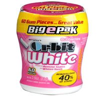 Wrigleys Orbit White Sugarfree Gum, Bubblemint - 60 Pieces/ pack, 4 packs