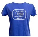Ladies Fishing T-shirt "I'm a girl, I fish - Deal with it" from Fishboy