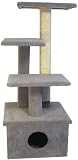 Scruff Jr Kitty Condo : Color BEIGE : Leg Covering SISAL ROPE ON TALLEST LEG : Size CURVED TOP SHELF