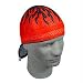Vented, Flydanna®, 100% Polyester Mesh, Flames, Red