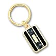 Gold-plated Black & Grey Colored Key Ring