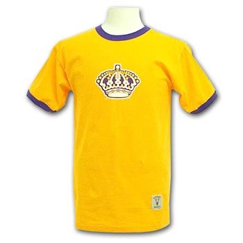 Los Angeles Kings Vintage Team Color Ringer T-Shirt (Gold) Size L