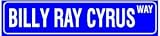 BILLY RAY CYRUS WAY rock movie street sign