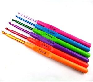 TribalSensation® 7 pcs aluminium Crochet Hooks needles 14cm/5.5" (2 to 5mm)