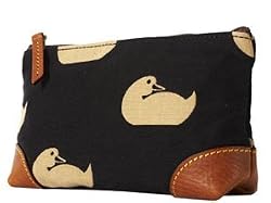 Dooney Bourke Limited Edition Duck Sport Cosmetic Case Bag Brown Beige