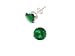 Sterling Silver 8mm Round CZ Fashion Birthstone Earring in 4 Prong Setting, May
