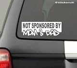 Not sponsored by MOM & DAD Decal JDM Car Window Vinyl Sticker (Free stickerbomb hand decal)