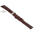 Brown Crocodile Watch Band + Deployment Buckle 18mm