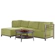Copenhagen 4-pc. Titanium Sectional - Microsuede Willow