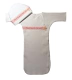 White Thank Heaven Girls Bunting Gown (Small Preemie 3-6 Pounds)