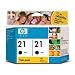 HP 21 Twinpack - Print cartridge - 2 x black