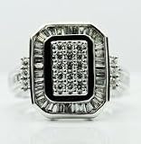 Diamond 14k White Gold Ring Gorgeous Look