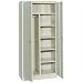 Lyon DD1098 1000 Series Combination Wardrobe Cabinet with 1 Full Shelf and 4 Half Shelves, Steel, 36" Width x 24" Depth x 78" Height, Dove Gray