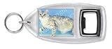 SIBERIAN SILVER CAT Bottle Opener