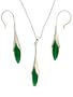 Silver Swarovski Crystal Emerald Green Crystal Design Birthstone Necklace Earrings Jewelry Set in Gift Box Bucasi SALE