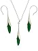 Silver Swarovski Crystal Emerald Green Crystal title=