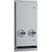 Bobrick 3706 ClassicSeries 304 Stainless Steel Recessed or Semi-Recessed 50c Double-Coin Operation Napkin/Tampon Vendor, Satin Finish, 13-7/8" Width x 27-7/8" Height