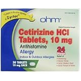 Cetrizine Tablets for Indoor and Outdoor Allergies, 10 mg - 14 ea