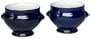Emile Henry Couleurs Cobalt Lion's Head Soup Bowls, Set of 2