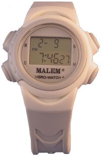 Malem Vibro-Watch 12 Alarm Vibrating Watch - Grey/White