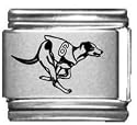 Clearly Charming Greyhound Laser Italian Charm
