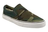 Mens Woodland Camo Slip-on Deck Shoe by 
