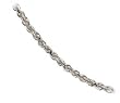 14k White Gold 1.0mm Diamond-Cut Rope Chain Necklace, 16"