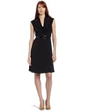 Jessica Simpson Womens Cap Sleeve Cowl Neck Belted Dress
