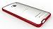 SUPCASE Premium Hybrid Protective Case for HTC One M7 Smartphone (Red/Clear) - Multiple Color Options
