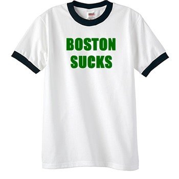 Boston Sucks 3 Ringer T-Shirt