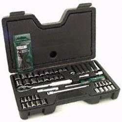 Allen 19125 57pc Fractional/Metric Socket Set 1/4 & 3/8 Drives 6 & 12pt