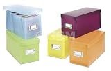 Plastic CD Organizer Boxes - -Set of 5 (Multi) (5.75H x 5.25W x 12.00L)
