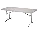 Lifetime 22920 6-Foot Adjustable Folding Table with 72-by-30-Inch Molded Top, Almond