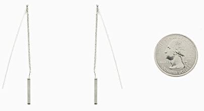 Threader Bar Earrings in Silver