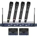 UHF-5805 Professional Rechargeable 4-Channel UHF Wireless Microphone System