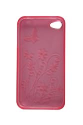 Pink Butterfly Flower iPhone 4S Case (Compatible with Apple iPhone 4S, iPhone 4)