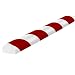 Independent Warehouse 60-6720-2 Knuffi Type C Polyurethane Foam Surface Bumper Guard, 196-3/4" Length x 1-9/16" Width x 1-1/4" Height, Red/White