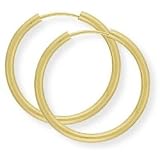 Image of 9ct 21mm Regular Sleeper Earrings. Beautiful presentation gift box and anonymous outer packaging. Money back if not 100% delighted