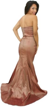 Sexitu Mermaid Style Strapless Red Maxi Prom Bridesmaid Dress (Small)