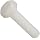 Nylon 6/6 Hex Bolt, Plain Finish, Off-White, External Hex Drive, Meets ASTM D4066/ASTM D6779, 35mm Length, Fully Threaded, M3-0.5 Metric Coarse Threads (Pack of 100)