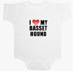 I Love My Basett Hound Baby Ultrasoft Onesie
