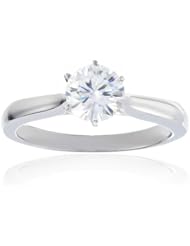 Charles W. 14k Forever Brilliant 0.3mm Wide Moissanite Ring