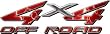 Full Color 4x4 Offroad Truck Decals in Lightning Red