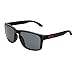 LianSan Designer Oversized Rectangular Women Men Sports Sunglasses Wayfarer Glasses 0709(black(red))