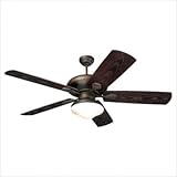 Monte Carlo 5SH54RBD-L The Shores 54-Inch 5-Blade Outdoor Ceiling Fan with Light Kit, Roman Bronze Finish