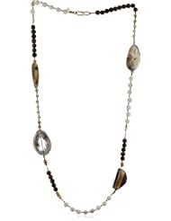 in2 design "Helena" Agate, Wood, Mother-Of-Pearl and Vermeil Necklace, 39"