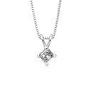 1.01 ct. E - SI2 GIA Certified Asscher Cut Diamond Solitaire Pendant with Chain (White or Yellow Gold)